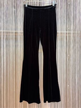 Elings Women’s Black Velvet Flare Pants
